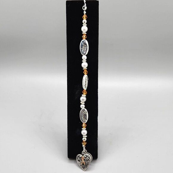 Multiple Sclerosis Awareness Bracelet Sterling Silver Plated MS - Picture 2 of 9